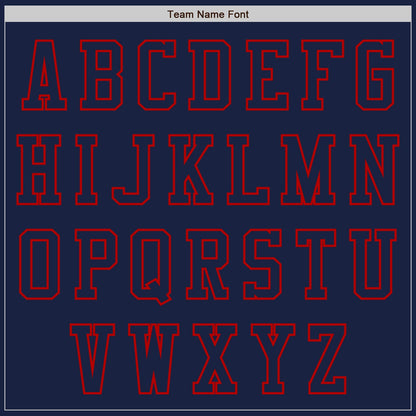 Custom Navy Red Authentic Baseball Jersey - Sky-Custom