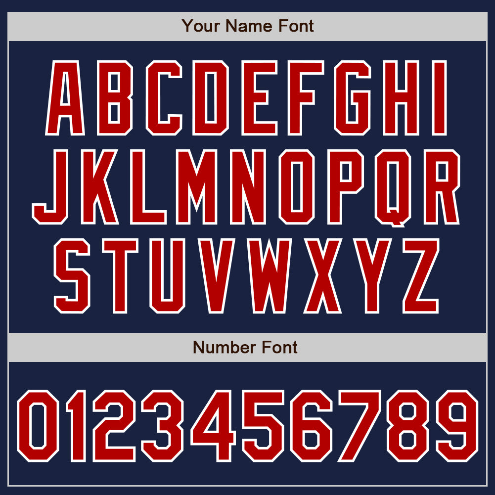 Custom Navy Red-White Authentic Baseball Jersey - Sky-Custom