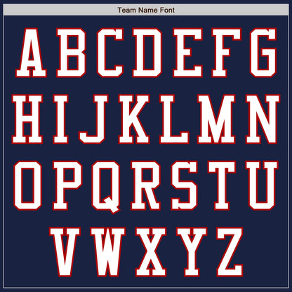 Custom Navy White-Red Authentic Baseball Jersey - Sky-Custom