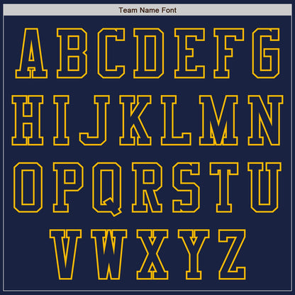 Custom Navy Gold Authentic Baseball Jersey - Sky-Custom