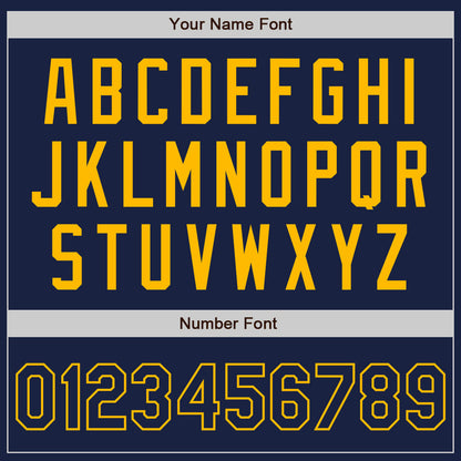 Custom Navy Gold Authentic Baseball Jersey - Sky-Custom
