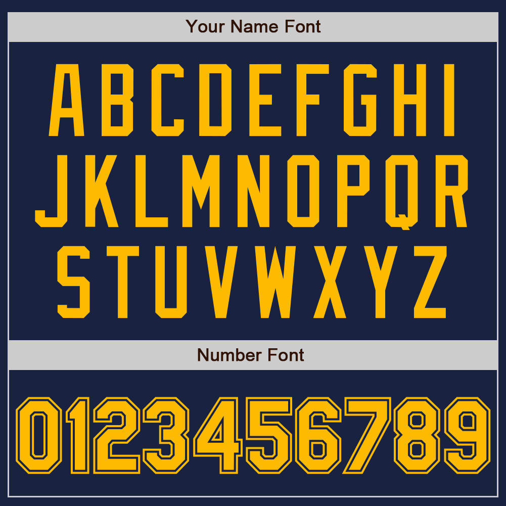 Custom Navy Gold Authentic Baseball Jersey - Sky-Custom