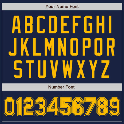 Custom Navy Gold Authentic Baseball Jersey - Sky-Custom