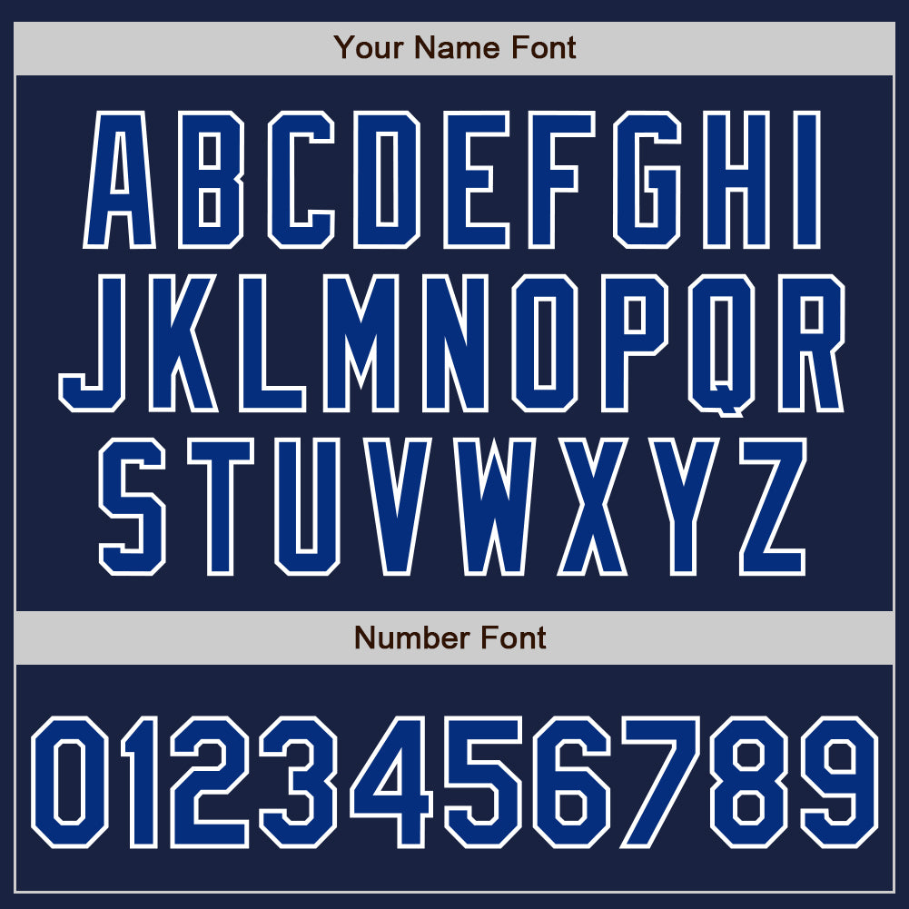 Custom Navy Royal-White Authentic Baseball Jersey - Sky-Custom