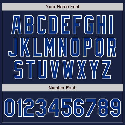 Custom Navy Royal-White Authentic Baseball Jersey - Sky-Custom