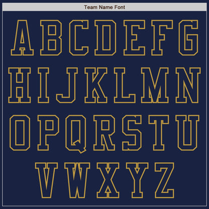 Custom Navy Old Gold Authentic Baseball Jersey - Sky-Custom