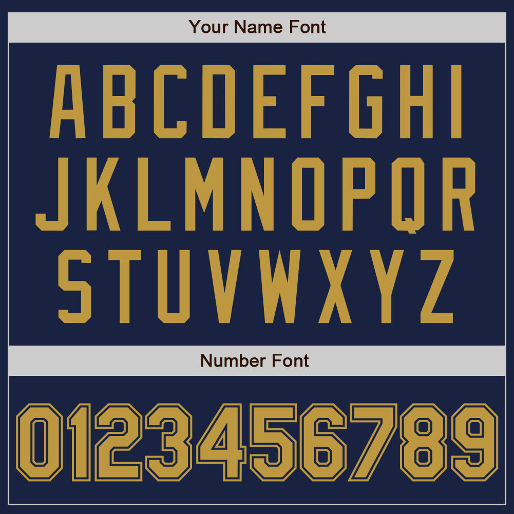 Custom Navy Old Gold Authentic Baseball Jersey - Sky-Custom