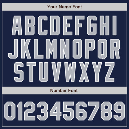Custom Navy Gray-White Authentic Baseball Jersey - Sky-Custom