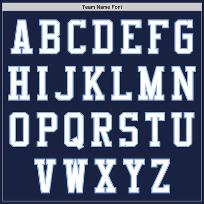 Custom Navy White-Light Blue Authentic Baseball Jersey - Sky-Custom