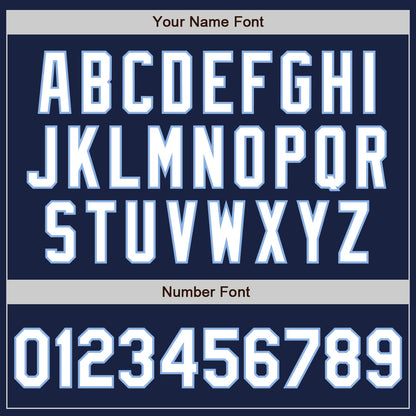 Custom Navy White-Light Blue Authentic Baseball Jersey - Sky-Custom