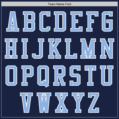 Custom Navy Light Blue-White Authentic Baseball Jersey - Sky-Custom