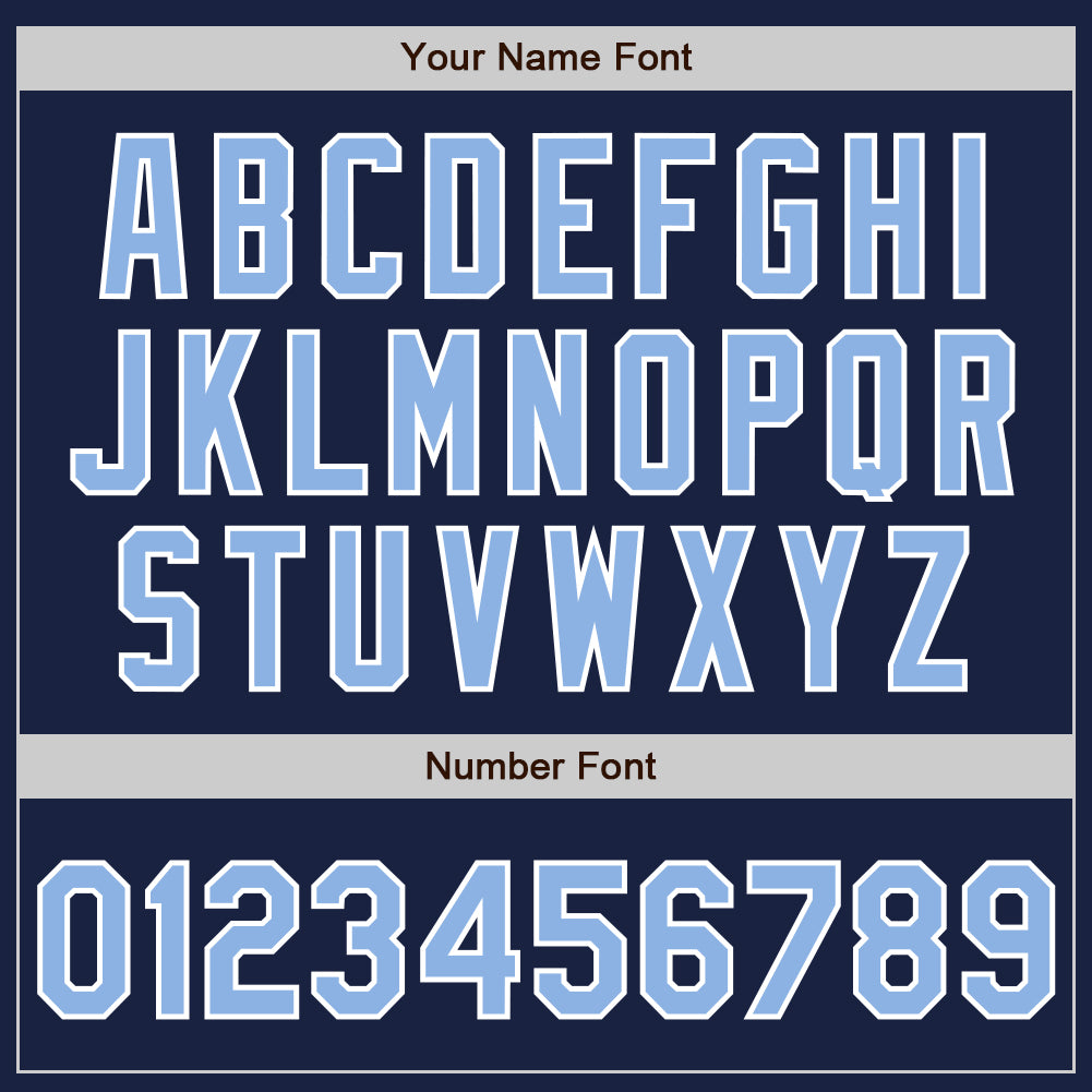 Custom Navy Light Blue-White Authentic Baseball Jersey - Sky-Custom