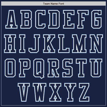 Custom Navy White-Light Blue Authentic Baseball Jersey - Sky-Custom