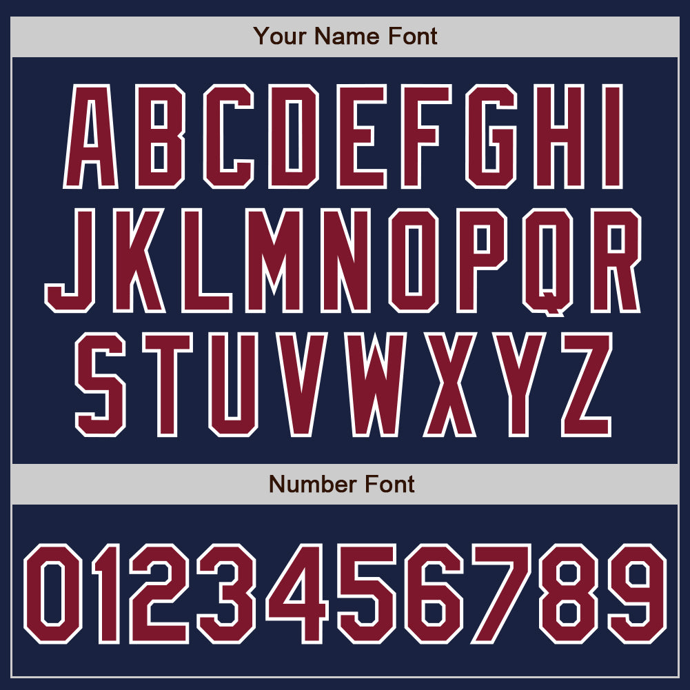 Custom Navy Crimson-White Authentic Baseball Jersey - Sky-Custom