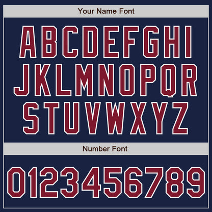 Custom Navy Crimson-White Authentic Baseball Jersey - Sky-Custom