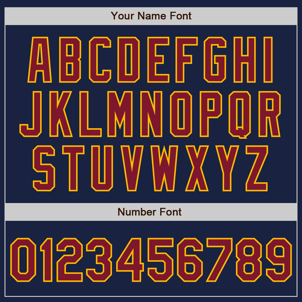 Custom Navy Crimson-Gold Authentic Baseball Jersey - Sky-Custom