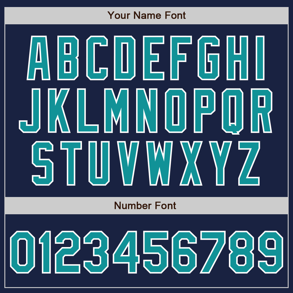 Custom Navy Teal-White Authentic Baseball Jersey - Sky-Custom