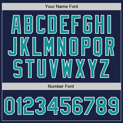 Custom Navy Teal-White Authentic Baseball Jersey - Sky-Custom