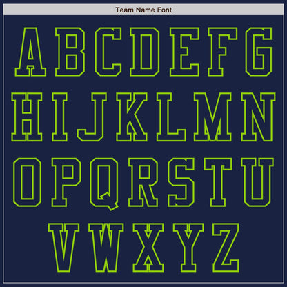 Custom Navy Neon Green Authentic Baseball Jersey - Sky-Custom