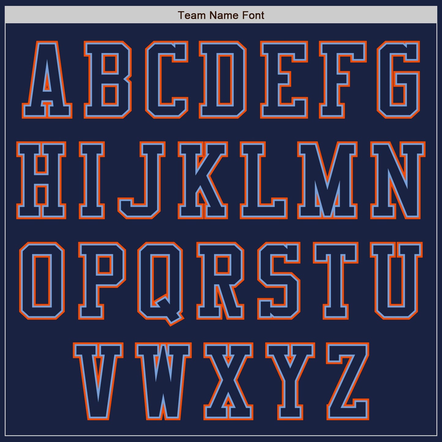 Custom Navy Powder Blue-Orange Authentic Baseball Jersey - Sky-Custom