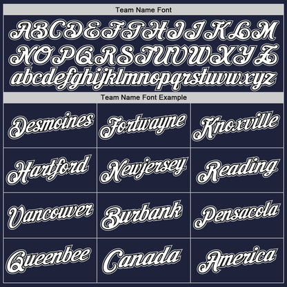 Custom Navy White Black-Gray Authentic Throwback Basketball Jersey - Sky-Custom