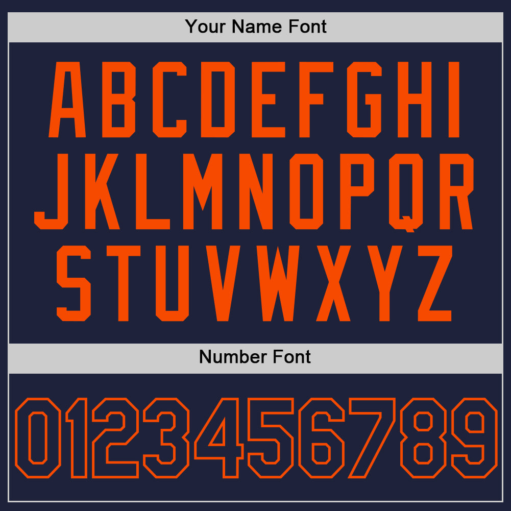 Custom Navy Orange Authentic Throwback Basketball Jersey - Sky-Custom