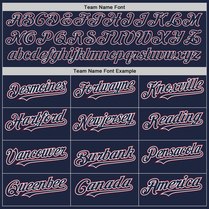 Custom Navy White-Crimson Authentic Baseball Jersey - Sky-Custom