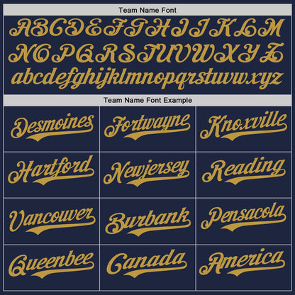 Custom Navy Old Gold Authentic Baseball Jersey - Sky-Custom