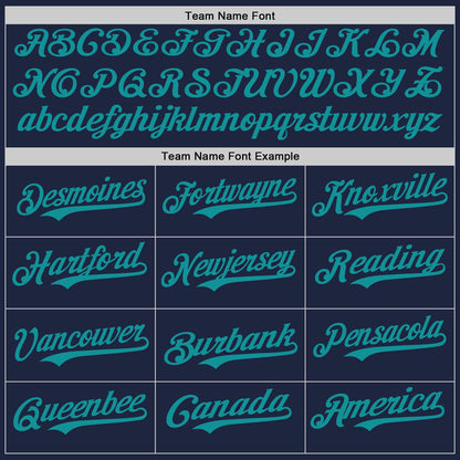 Custom Navy Teal Authentic Baseball Jersey - Sky-Custom