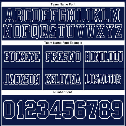 Custom Navy White Mesh Authentic Football Jersey - Sky-Custom