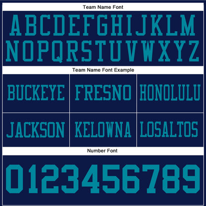 Custom Navy Teal Mesh Authentic Football Jersey - Sky-Custom