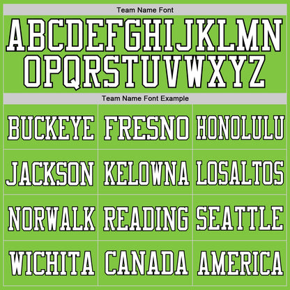 Custom Neon Green White-Black Mesh Authentic Football Jersey - Sky-Custom