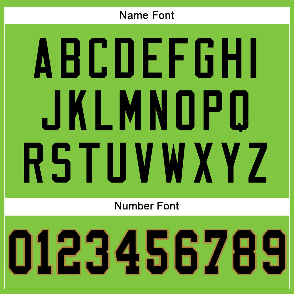 Custom Neon Green Black-Old Gold Mesh Authentic Football Jersey - Sky-Custom