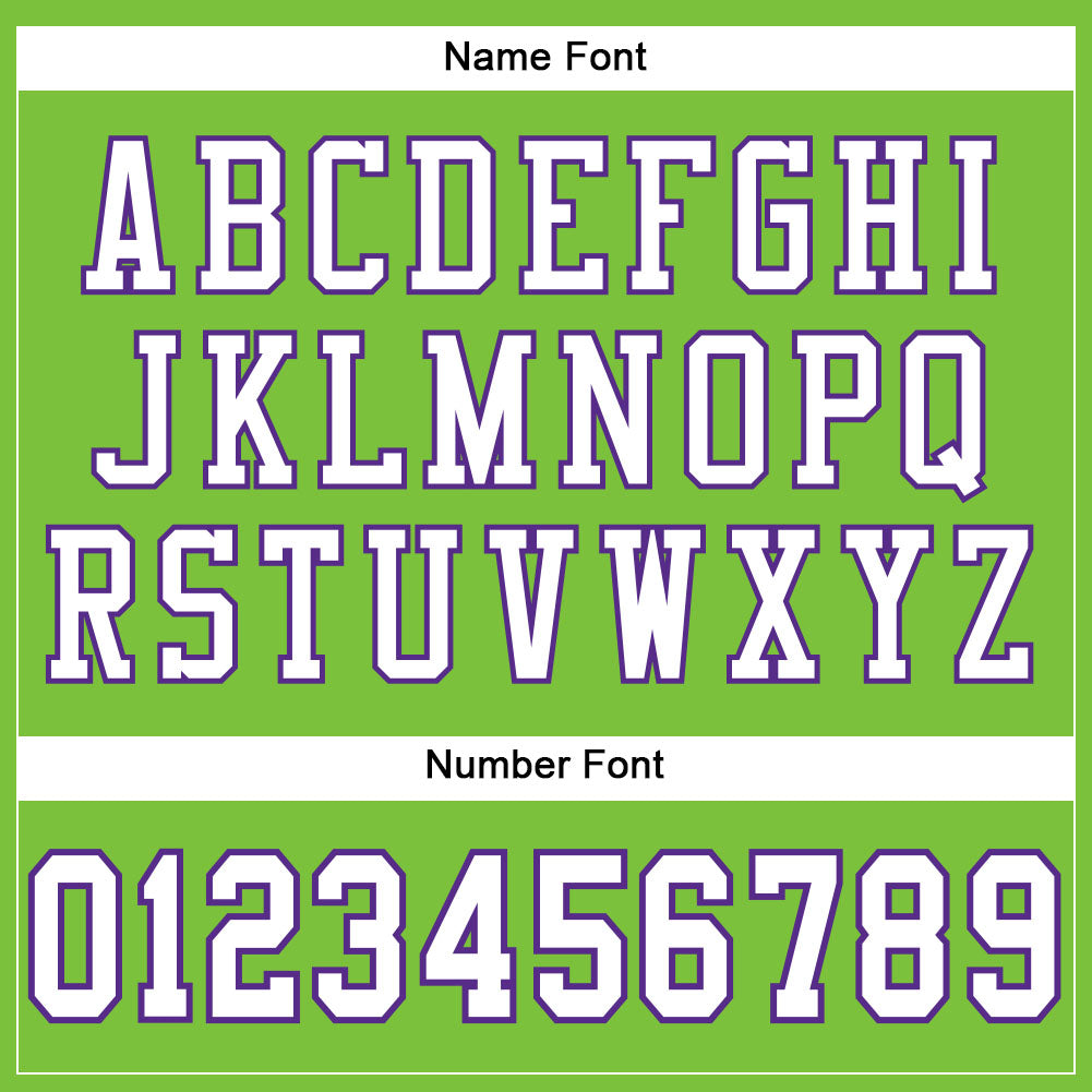 Custom Neon Green White-Purple Mesh Authentic Football Jersey - Sky-Custom