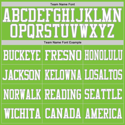 Custom Neon Green White-Gray Mesh Authentic Football Jersey - Sky-Custom