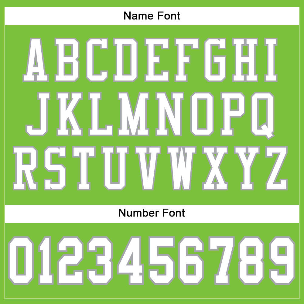 Custom Neon Green White-Gray Mesh Authentic Football Jersey - Sky-Custom