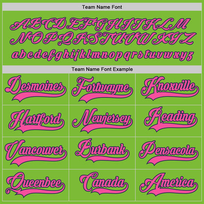 Custom Neon Green Pink-Navy Hockey Jersey - Sky-Custom