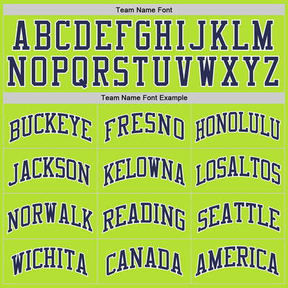 Custom Neon Green Navy-White Authentic Throwback Basketball Jersey - Sky-Custom