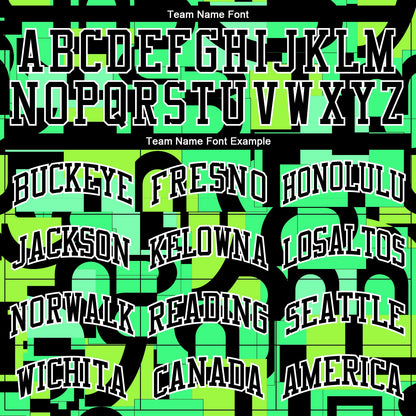 Custom Neon Green Black-White Music Festival Round Neck Sublimation Basketball Suit Jersey - Sky-Custom