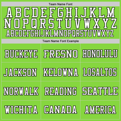 Custom Neon Green Black-White Mesh Authentic Football Jersey - Sky-Custom