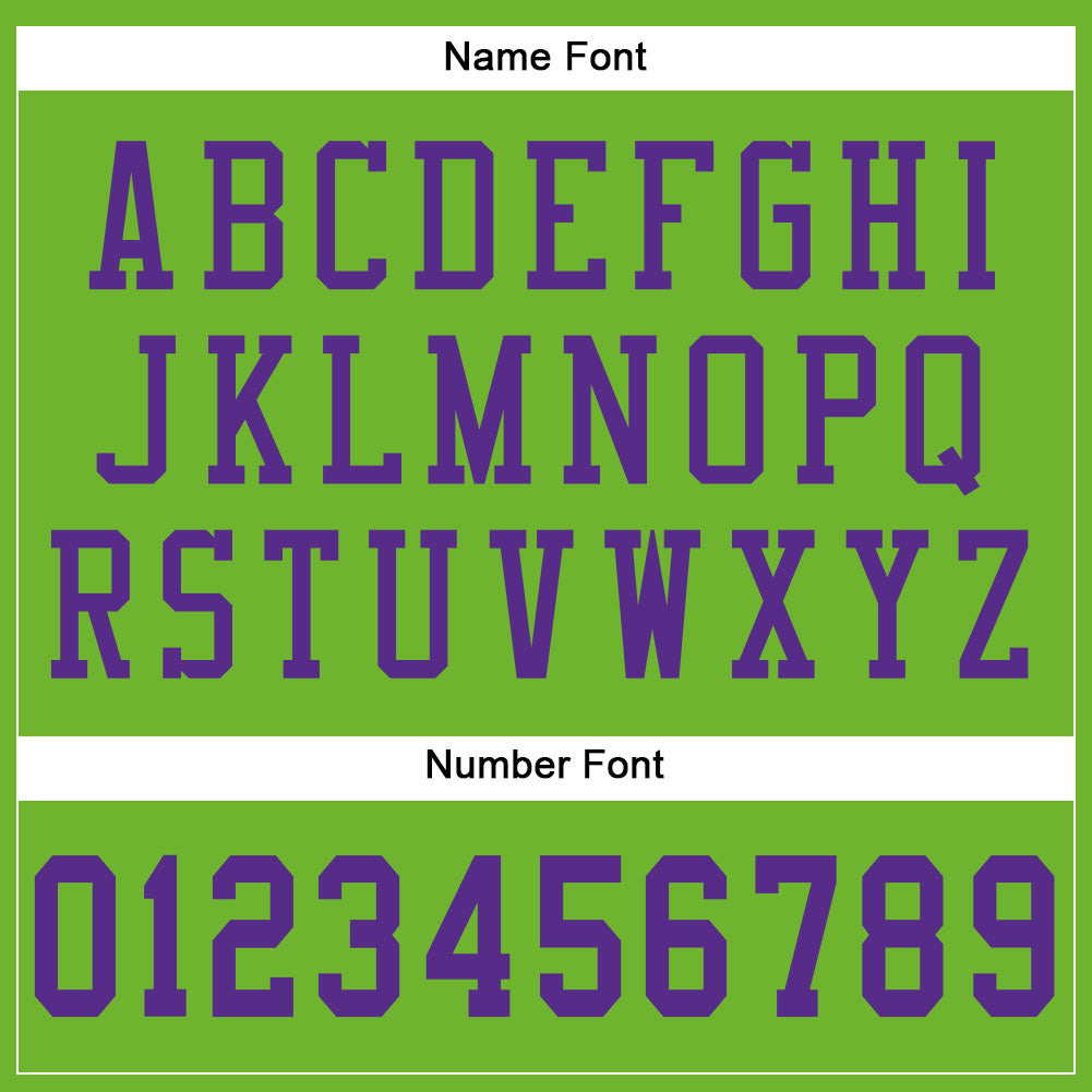 Custom Neon Green Purple Mesh Authentic Football Jersey - Sky-Custom