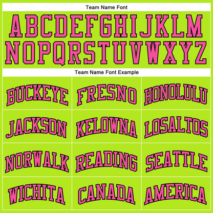 Custom Neon Green Pink-Black Authentic Throwback Basketball Jersey - Sky-Custom
