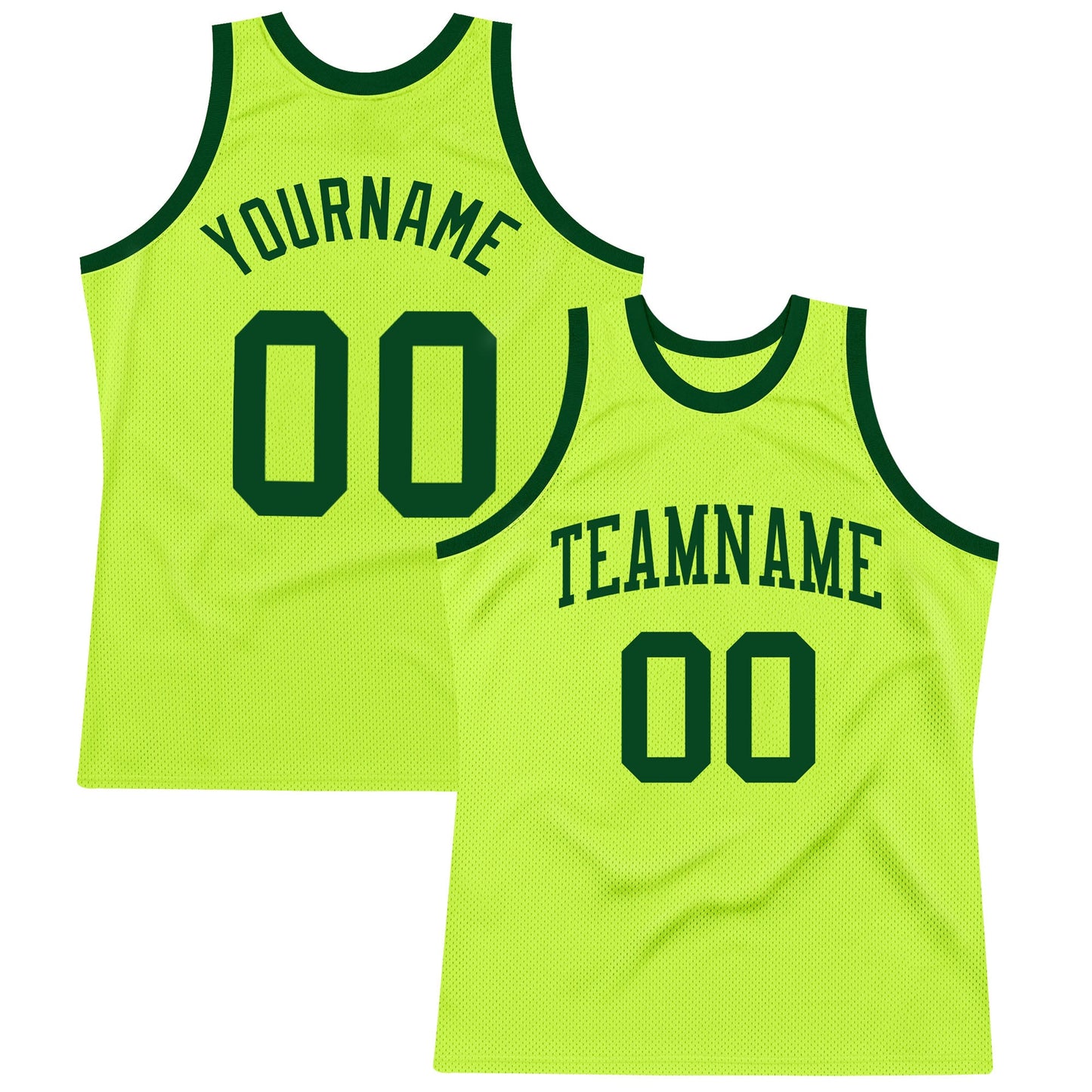 Custom Neon Green Green Authentic Throwback Basketball Jersey - Sky-Custom