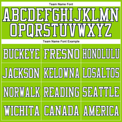 Custom Neon Green White-Navy Mesh Authentic Football Jersey - Sky-Custom