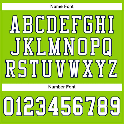 Custom Neon Green White-Navy Mesh Authentic Football Jersey - Sky-Custom