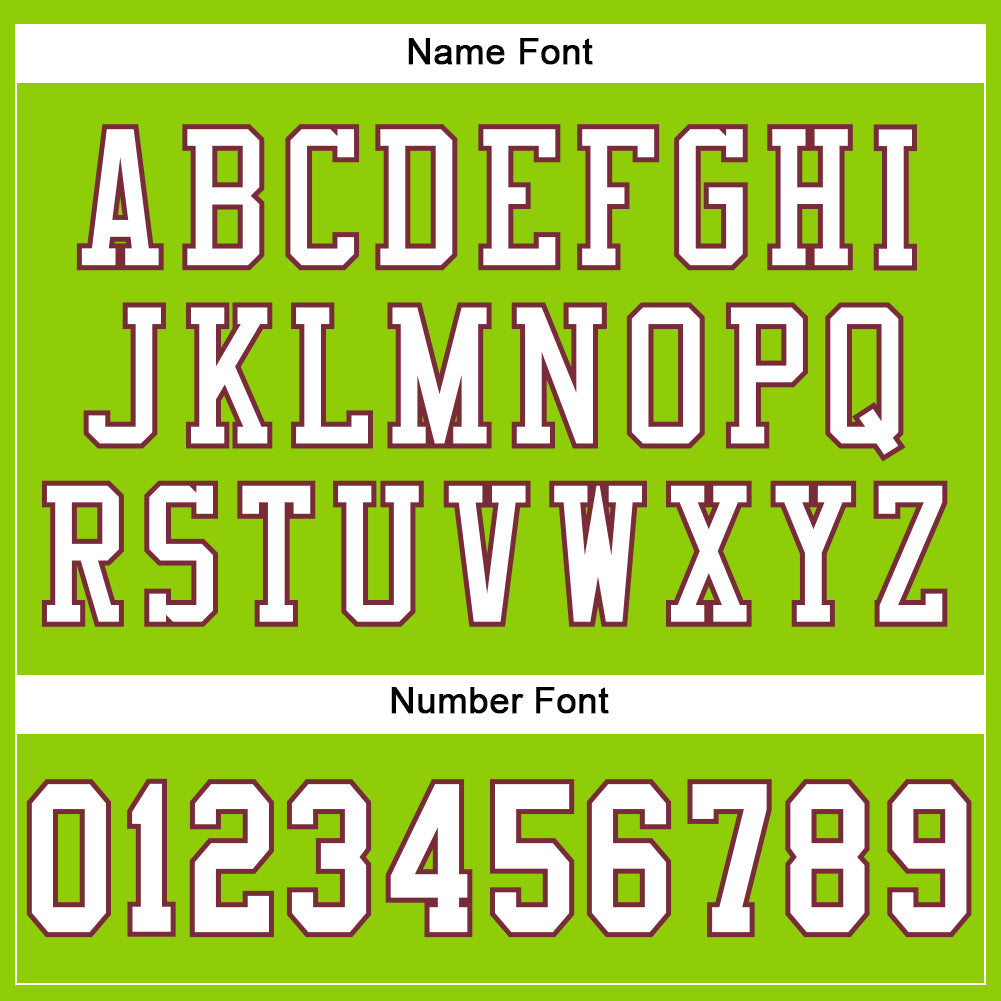 Custom Neon Green White-Burgundy Mesh Authentic Football Jersey - Sky-Custom