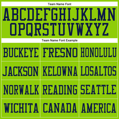 Custom Neon Green Pink-Navy Mesh Authentic Football Jersey - Sky-Custom