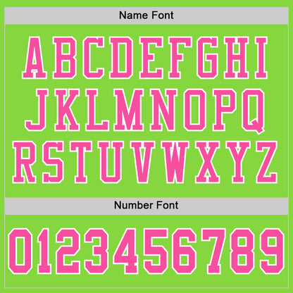 Custom Neon Green Pink-White Mesh Authentic Football Jersey - Sky-Custom