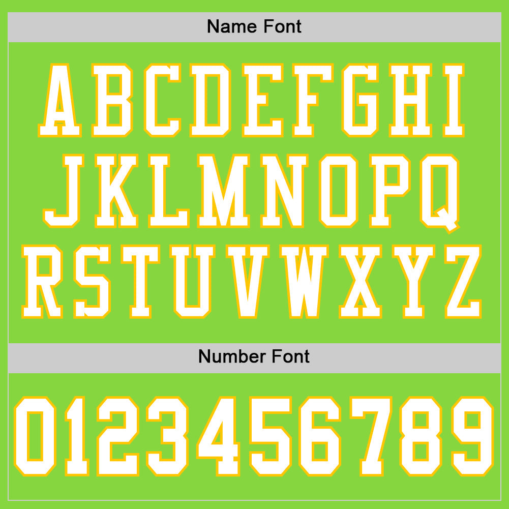 Custom Neon Green White-Yellow Mesh Authentic Football Jersey - Sky-Custom