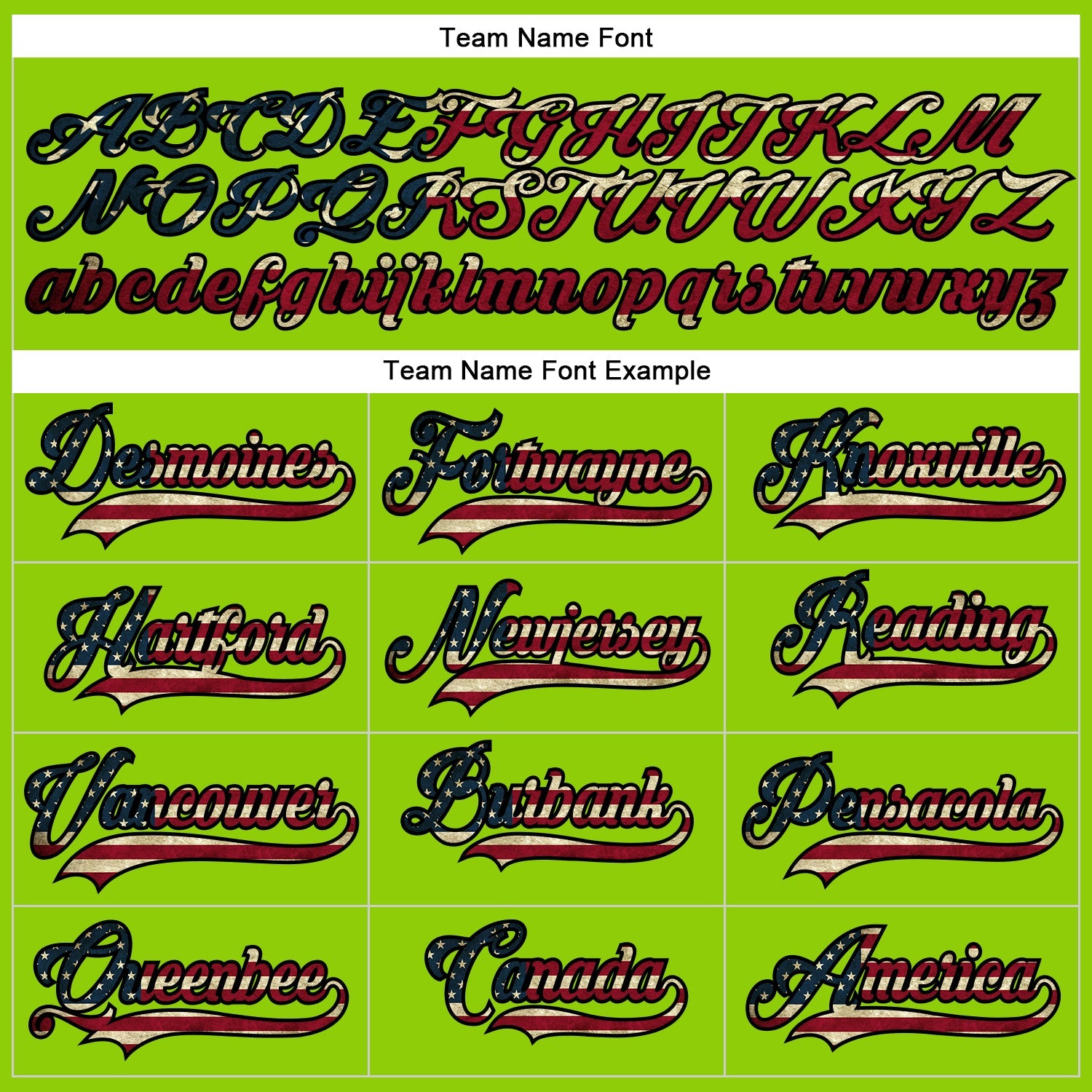 Custom Neon Green Vintage USA Flag Black-Cream Hockey Lace Neck Jersey - Sky-Custom